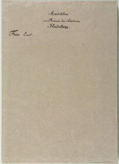 Sei vedute del castello di Heidelberg: Copertina da Ernst Fries