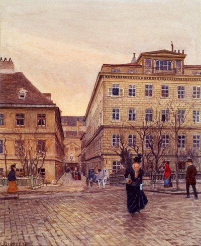 Il mercato del grano e la Papagenogasse a Vienna da Ernst Graner