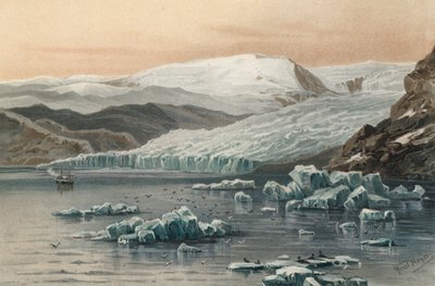 Ghiacciaio Tyndall, nord-ovest della Groenlandia da Ernst Heyn