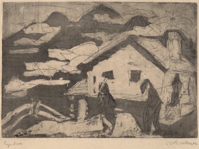 Baite alpine nella nebbia da Ernst Ludwig Kirchner