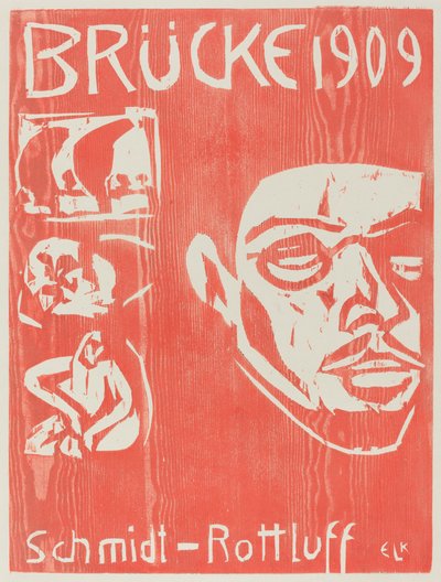 Copertina del quarto annuario del gruppo artistico Die Brücke, 1909 da Ernst Ludwig Kirchner