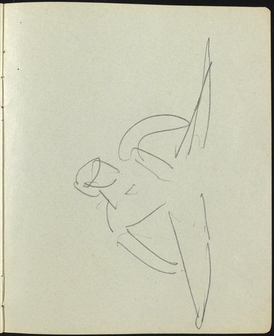 Danzatori e artisti Pagina da un taccuino, c. 1911 da Ernst Ludwig Kirchner