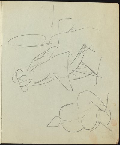 Ballerini e artisti Pagina da un taccuino, c. 1911 da Ernst Ludwig Kirchner