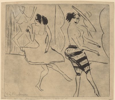 Ballerini in studio, 1911 da Ernst Ludwig Kirchner