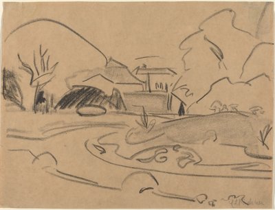 Sentieri e padiglione nel Grosser Garten di Dresda da Ernst Ludwig Kirchner