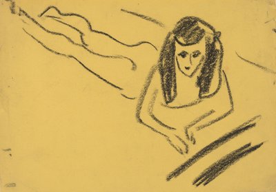 Fränzi distesa da Ernst Ludwig Kirchner