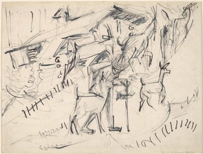 Capraio con capre da Ernst Ludwig Kirchner