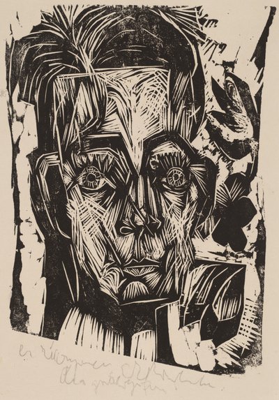 Testa del dottor Robert Binswanger lo studente da Ernst Ludwig Kirchner