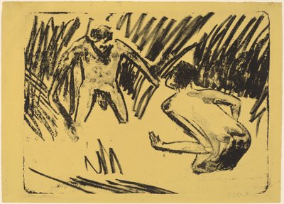 Uomini che schizzano tra le canne da Ernst Ludwig Kirchner