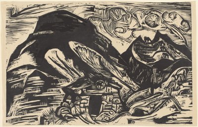 Montagne con una Capanna di Montagna da Ernst Ludwig Kirchner