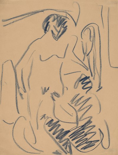 Nudo sulla spiaggia da Ernst Ludwig Kirchner