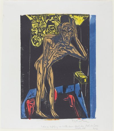 La meravigliosa storia di Peter Schlemihl: Schlemihl nella solitudine della stanza da Ernst Ludwig Kirchner