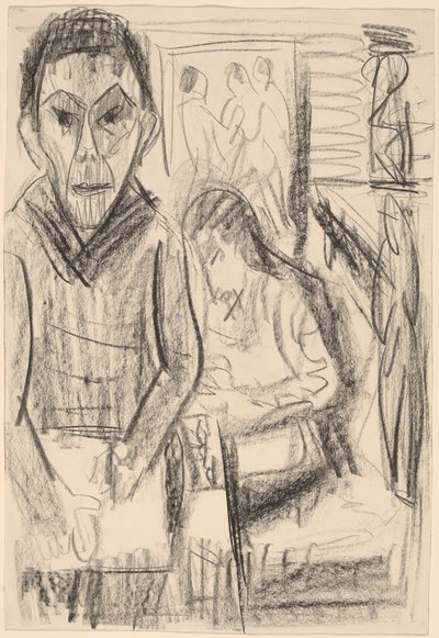 Autoritratto nello Studio da Ernst Ludwig Kirchner