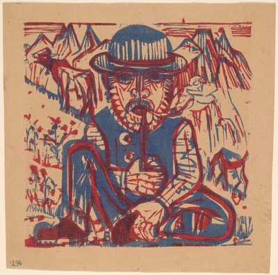 Contadino che fuma da Ernst Ludwig Kirchner