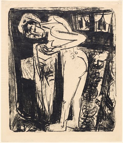 Nudo in piedi in una stanza, 1921 da Ernst Ludwig Kirchner