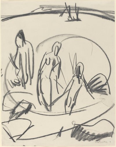 Tre bagnanti nel mare da Ernst Ludwig Kirchner