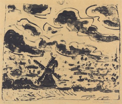 Mulino a Vento vicino a Burg su Fehmarn, 1908 da Ernst Ludwig Kirchner