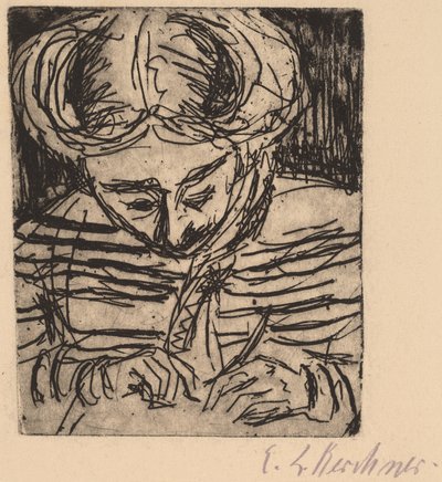 Ragazza che disegna, 1906 da Ernst Ludwig Kirchner
