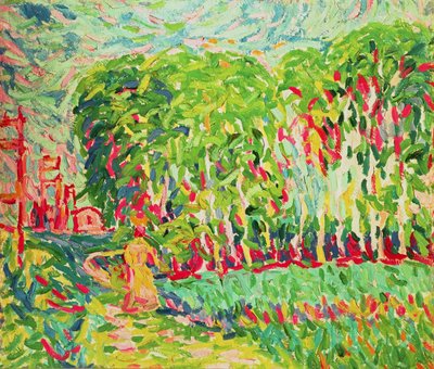 Una donna in un bosco di betulle da Ernst Ludwig Kirchner