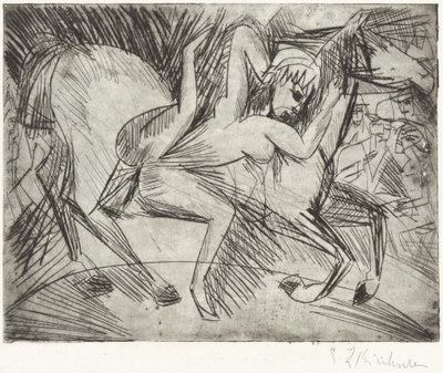 Acrobata su un cavallo da Ernst Ludwig Kirchner