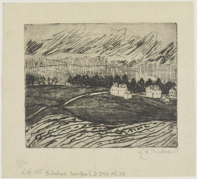Campi e case nei Monti Metalliferi da Ernst Ludwig Kirchner