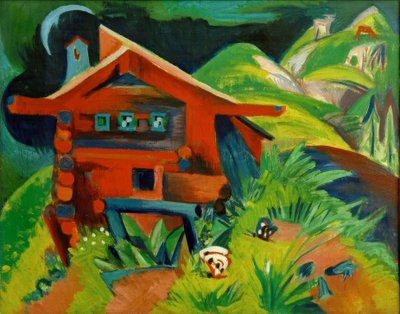 Capanna alpina; Casa rossa alpina da Ernst Ludwig Kirchner