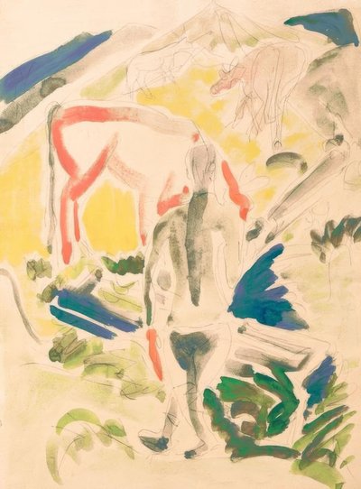 Alla fontana sulla Stafelalp da Ernst Ludwig Kirchner