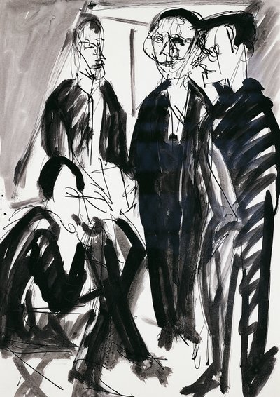 Artista e il gruppo Die Brucke a Dresda, di Ernst Ludwig Kirchner da Ernst Ludwig Kirchner