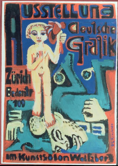 Mostra, Grafica tedesca nel Kunstsalon Wolfsberg, c.1921 da Ernst Ludwig Kirchner
