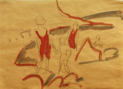 Bagnanti sulla spiaggia di Fehmarn da Ernst Ludwig Kirchner
