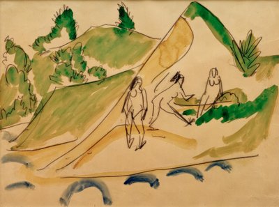 Bagnanti al lago di Moritzburg da Ernst Ludwig Kirchner