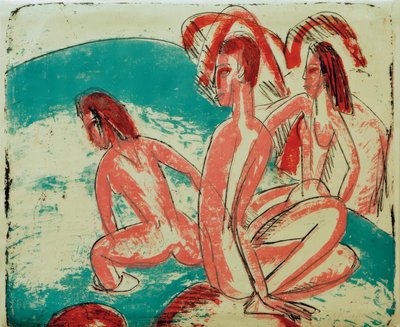 Bagnanti sulle rocce da Ernst Ludwig Kirchner