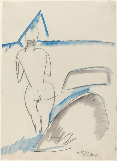 Bagnante sulla Spiaggia da Ernst Ludwig Kirchner