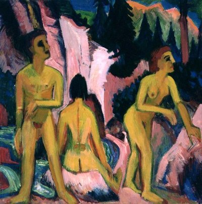 Figure che fanno il bagno da Ernst Ludwig Kirchner