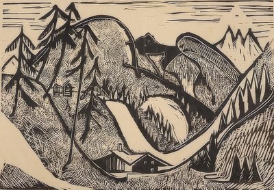 Paesaggio montano presso Glarona da Ernst Ludwig Kirchner