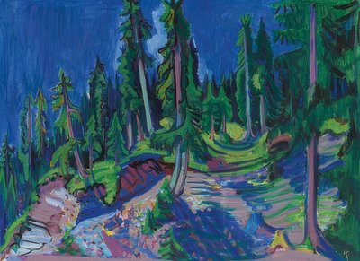 Studio di foresta di montagna da Ernst Ludwig Kirchner