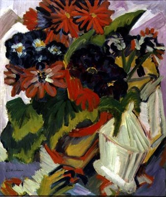 Bouquet di Fiori con una Zuccheriera da Ernst Ludwig Kirchner