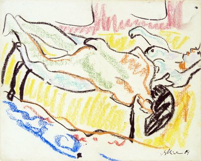 Coppia innamorata nello studio. Due nudi da Ernst Ludwig Kirchner