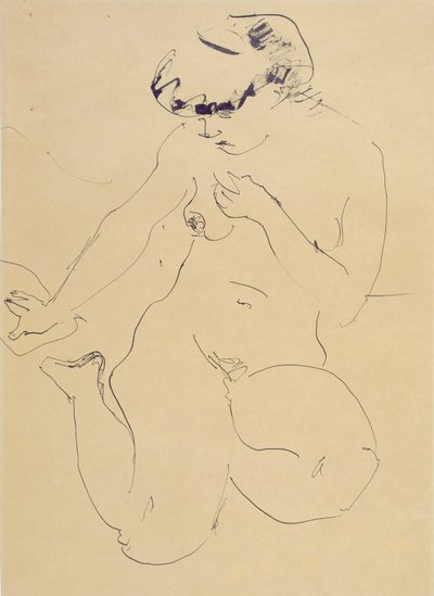 Nudo accovacciato da Ernst Ludwig Kirchner