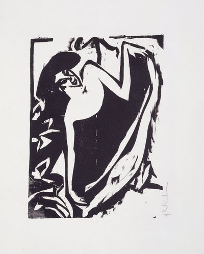 Ballerina con Gonna Sollevata da Ernst Ludwig Kirchner