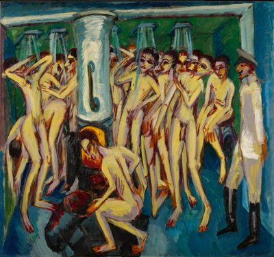 Il bagno dei soldati, 1915 da Ernst Ludwig Kirchner