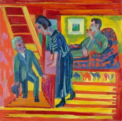 La visita - Coppia e novizio da Ernst Ludwig Kirchner