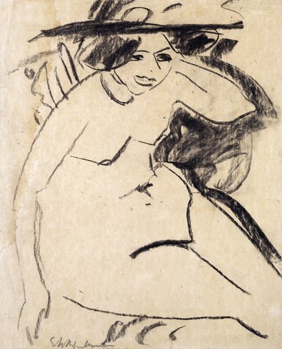 Dido mit Hut da Ernst Ludwig Kirchner