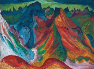 Le montagne Weissfluh e Schafgrind da Ernst Ludwig Kirchner