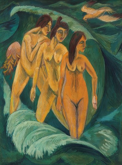 Le tre bagnanti da Ernst Ludwig Kirchner