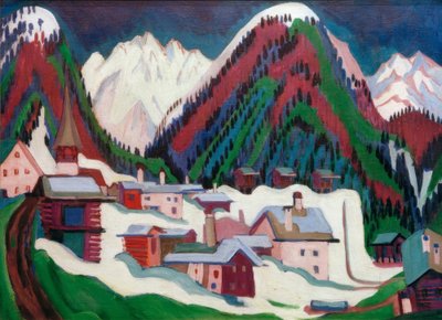 Villaggio Monstein vicino a Davos da Ernst Ludwig Kirchner