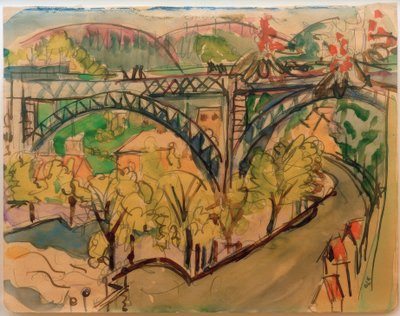 E. L. Kirchner, Ponte ferroviario / 1916 da Ernst Ludwig Kirchner
