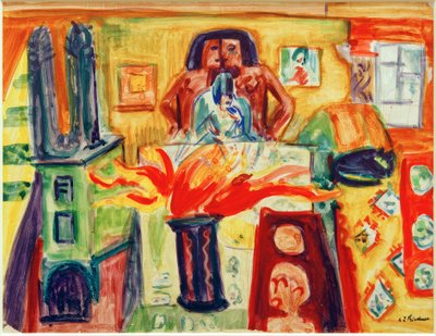 E. L. Kirchner, Interno con tulipani da Ernst Ludwig Kirchner