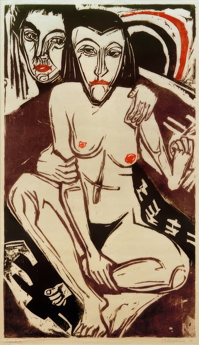 E. L. Kirchner, Melanconia (Autoritratto con Erna) da Ernst Ludwig Kirchner