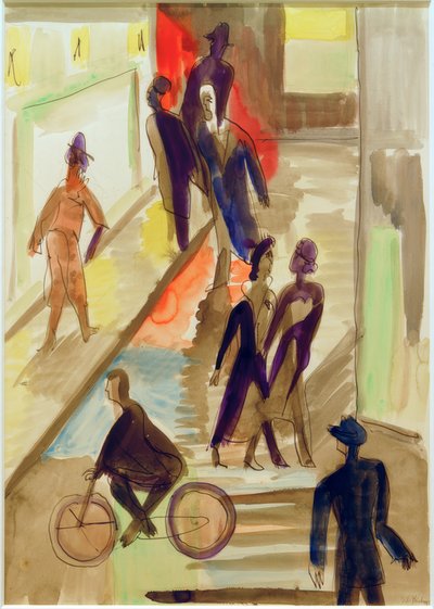 E. L. Kirchner, Scena di strada con bicicletta da Ernst Ludwig Kirchner